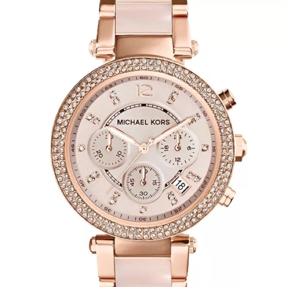 Michael Kors Rose Gold Women's Watch with Crystal Accents